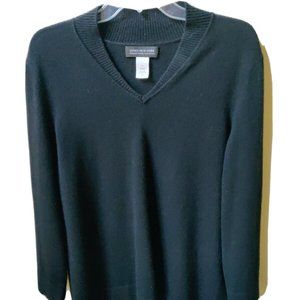 JONES NEW YORK Cashmere V-Neck Sweater Black XL